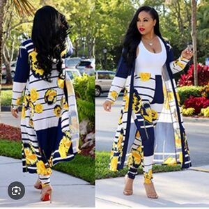 Floral Striped Women's Set